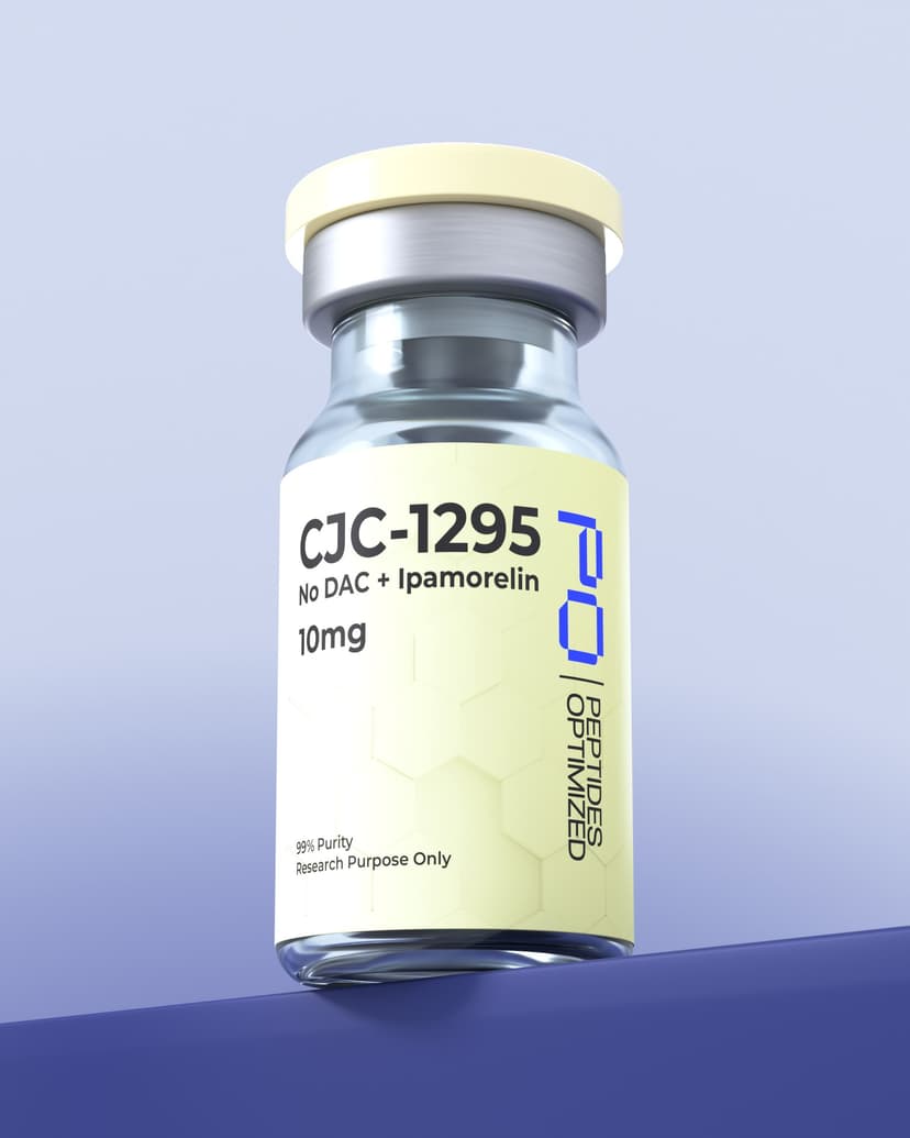 CJC-1295 / Ipamorelin research peptide vial - Peptides Optimized
