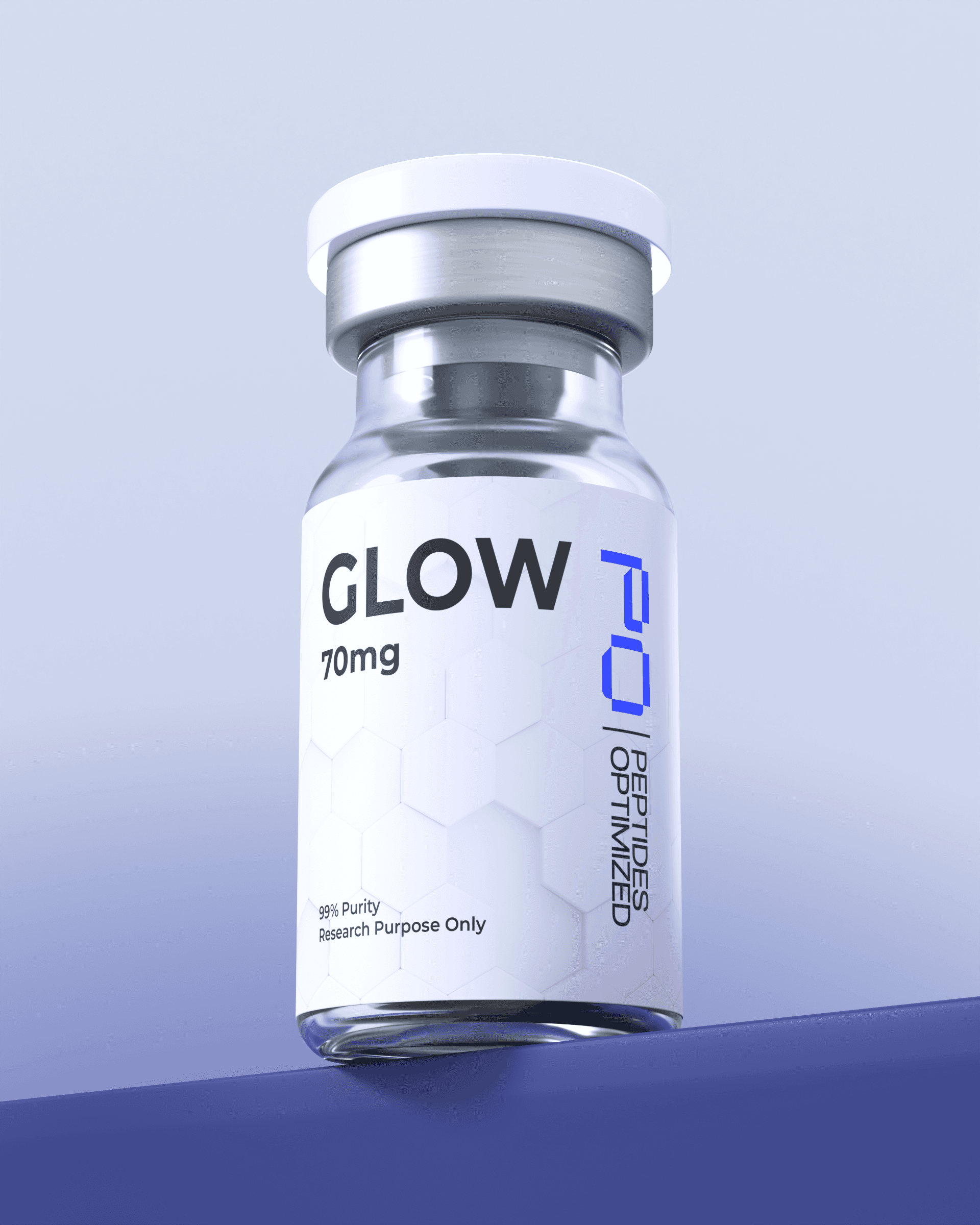 Glow research peptide vial - Peptides Optimized