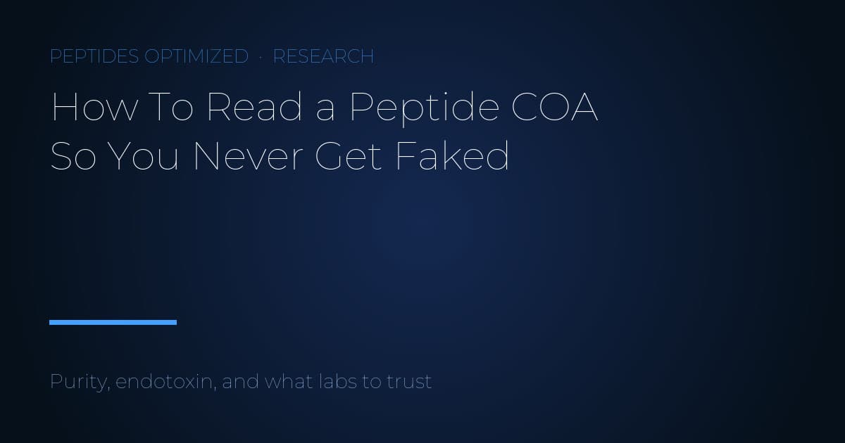 How To Read a Peptide COA So You Never Get Faked