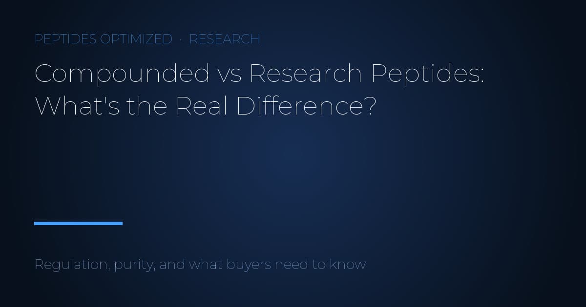 Compounded vs Research Peptides: What's the Real Difference?